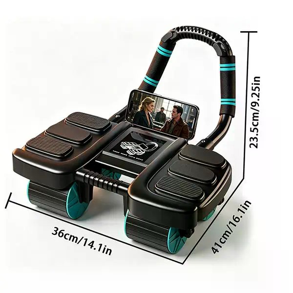 Ab Roller Wheel With Elbow Support - Dirsek Destekli 4 Tekerlekli Geri Tepmeli